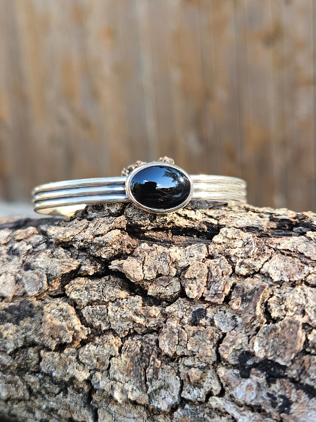 Sterling Silver Black Onyx Bracelet 