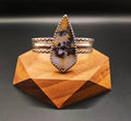Dendritic Moss Agate Bracelet set in sterling silver with pattern wire.