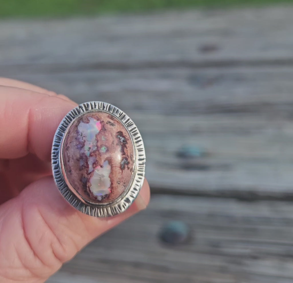 Mexican Matrix Opal Ring