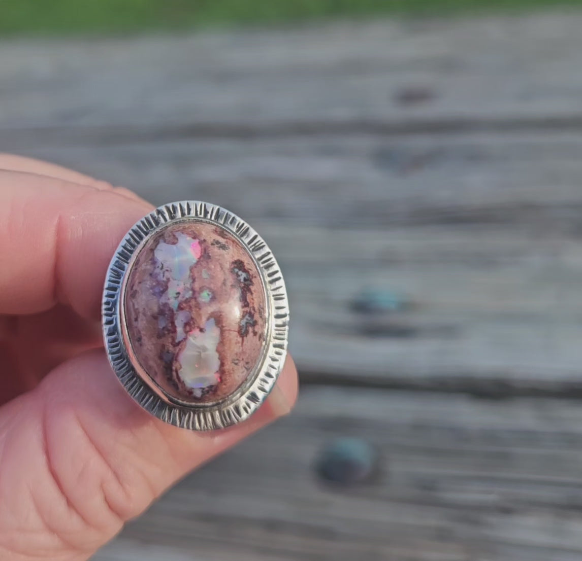Mexican Matrix Opal Ring
