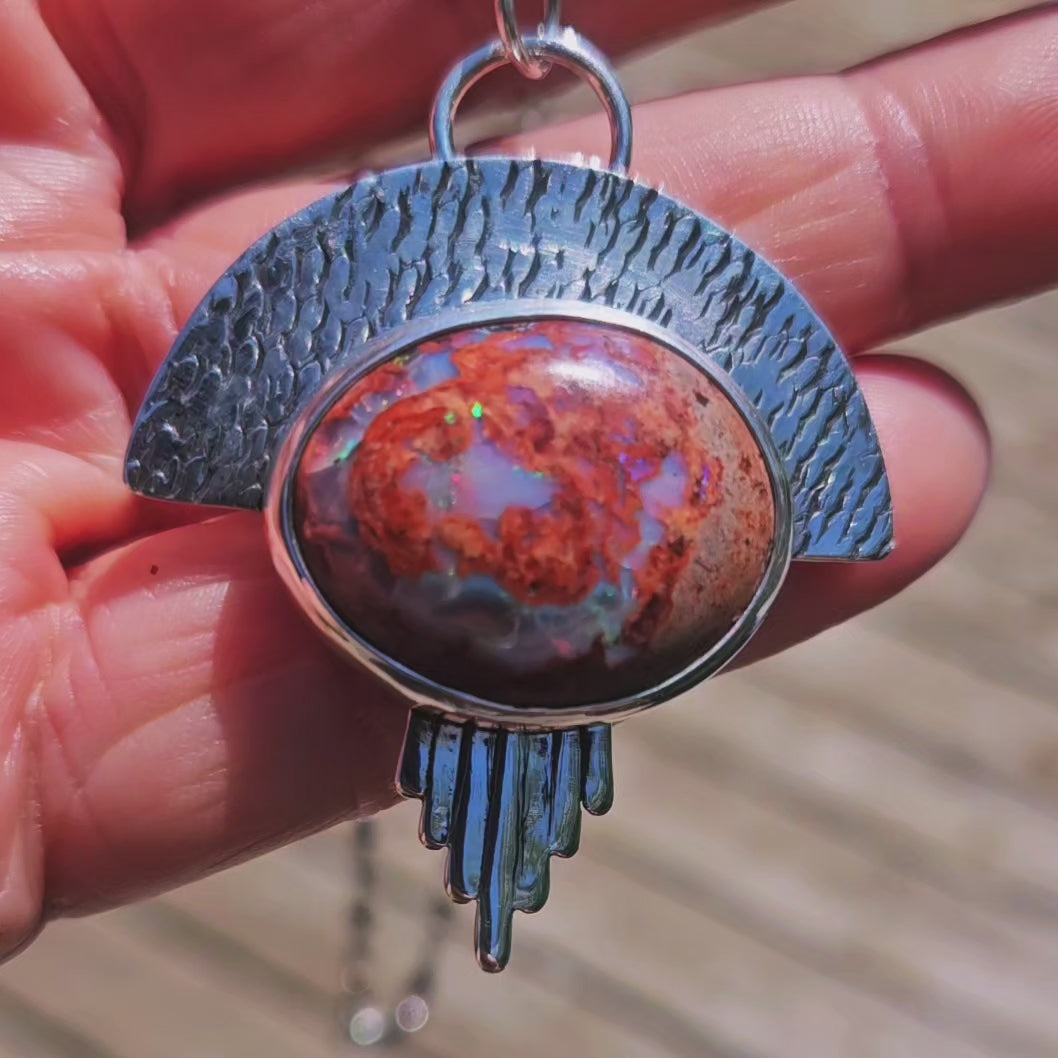 Mexican Matrix Opal Pendant